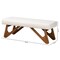 Baxton Studio Rika Japandi Cream Boucle Fabric and Walnut Brown Finished Wood Bench 228-12922-ZORO - alternate 7